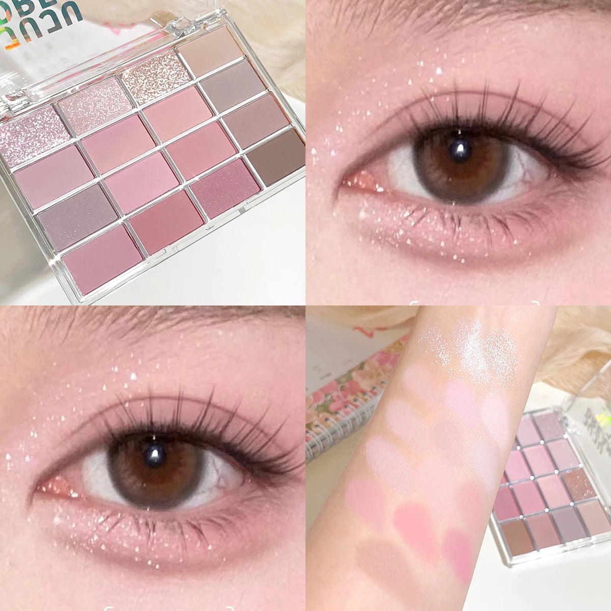 JUJU DREAM 16-Color Earth Tone Eyeshadow Matte & Shimmer Palette,