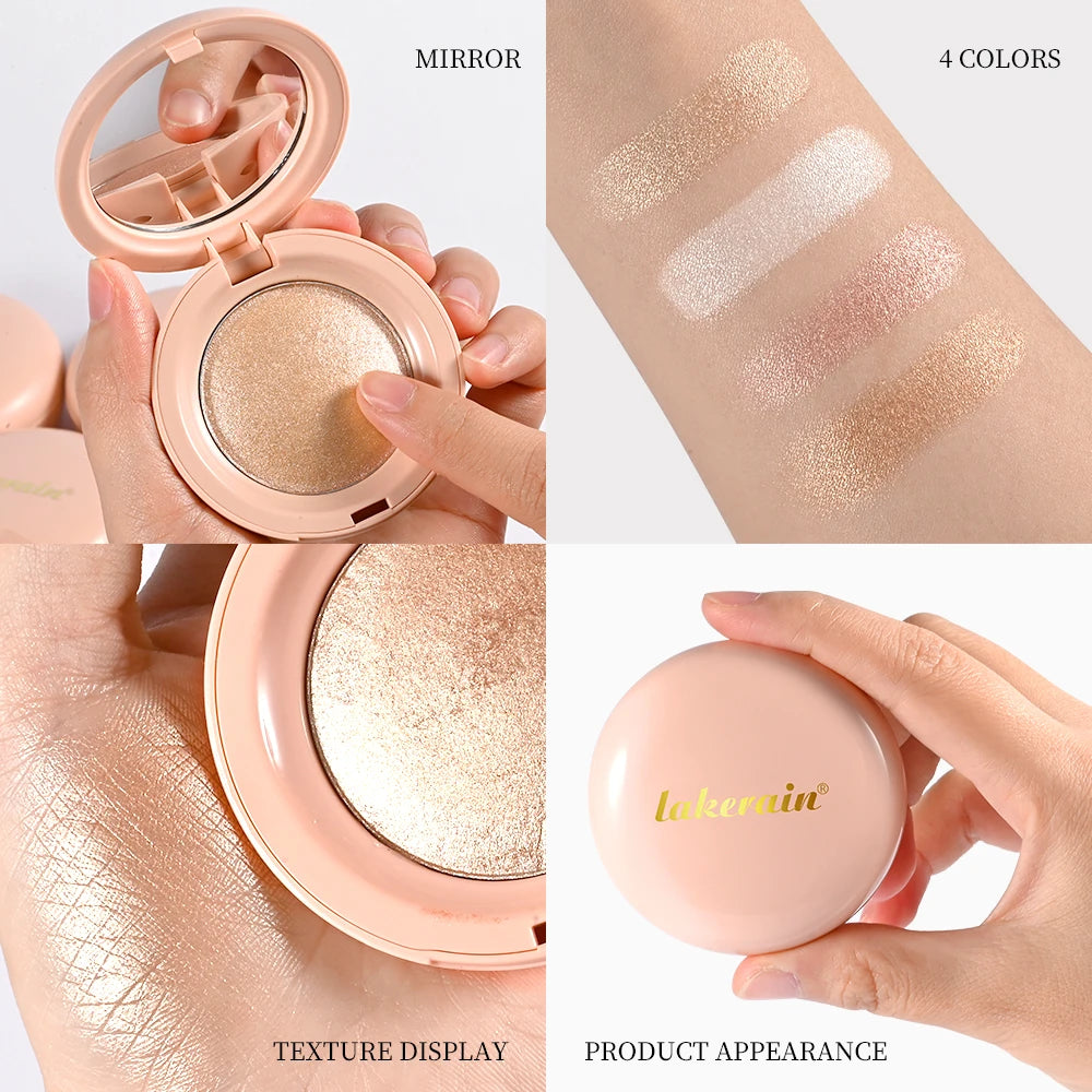 LongLasting Waterproof Face Highlighter Powder Instant Silky Skin Glow