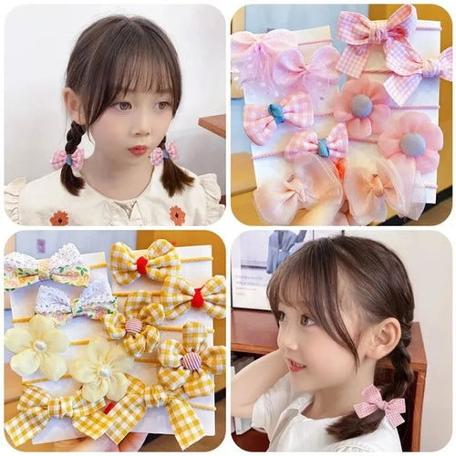 10pcs Hair Accessories Girls Scrunchies Aesthetic Lacos De Cabelo