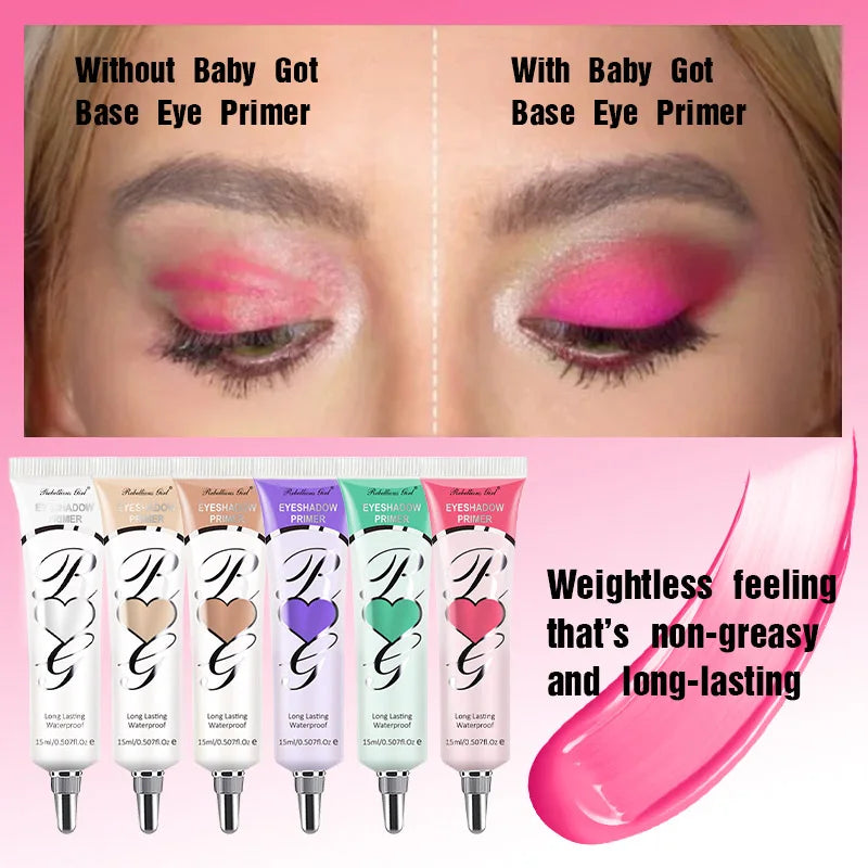 6 Colors Matte Eyeshadow Primer – Crease-Proof Oil-Control Eye Base,
