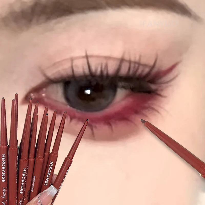 12 Colors Eyeliner Pencil Smooth Wine Red Soft High Pigment Eye Liner