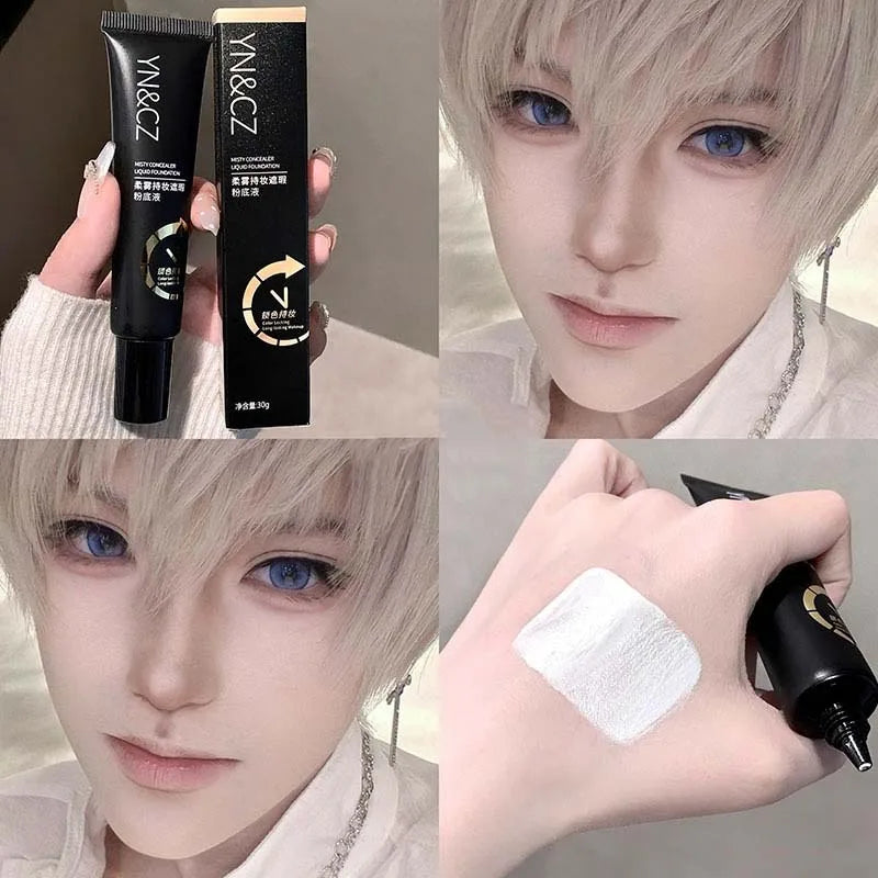 Matte White Foundation Makeup Base Full Coverage Foundation Long