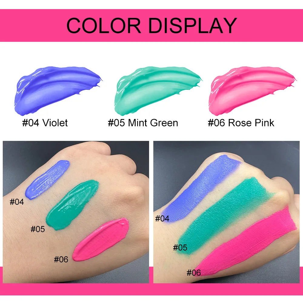 6 Colors Matte Eyeshadow Primer – Crease-Proof Oil-Control Eye Base,