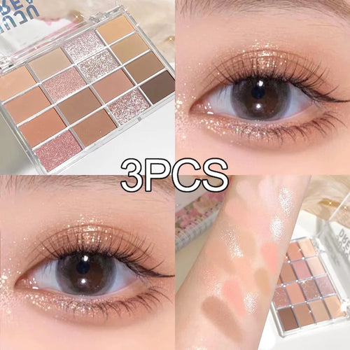 JUJU DREAM 16-Color Earth Tone Eyeshadow Matte & Shimmer Palette,