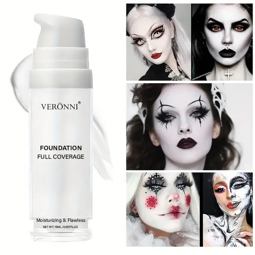 White Liquid Foundation, Full Coverage Heavy Duty Coverage, Creamy