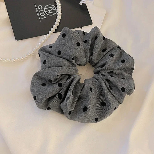 Premium Heart Polka Dot Bow Hair Ties for Women Korean Style Soft