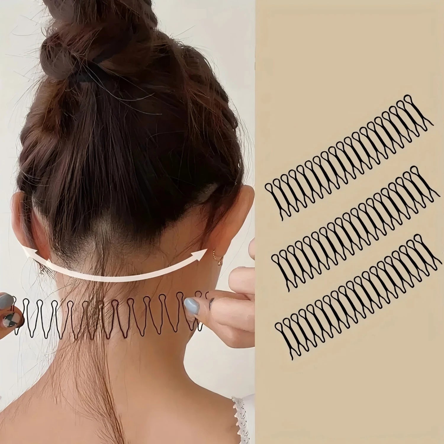 1/3Pcs Base U Shape Hair Styling Accessories for Women Girls French