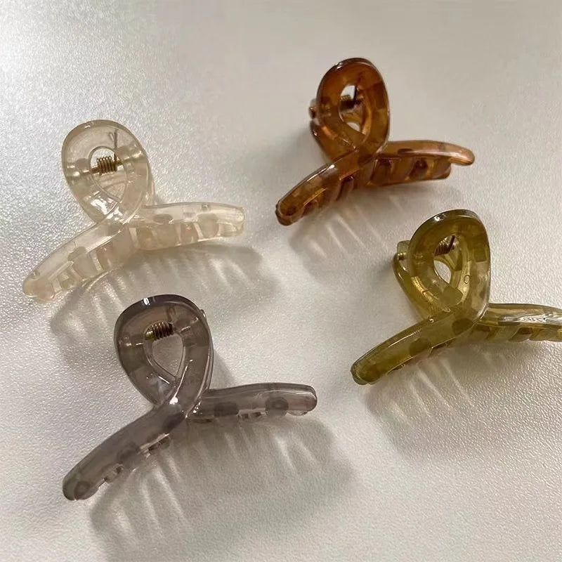 4PCS Jelly Small Grab Clip Simple Hair Clip Forehead Bangs Clip Female