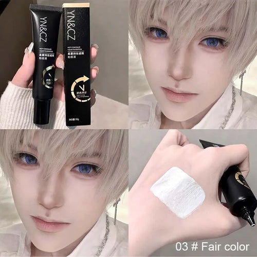 Matte White Foundation Makeup Base Full Coverage Foundation Long