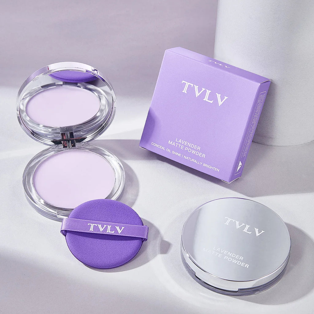 Lavender Pressed Powder Matte Powder Lasting Oil Control Full Coverage