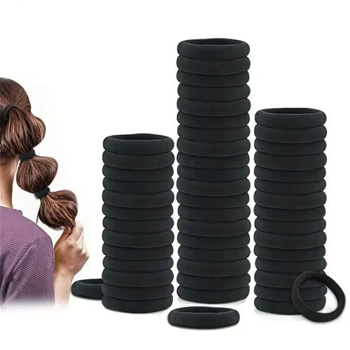 High Elastic Hair Bands For Girls Black Hairband Rubber Ties Ponytail
