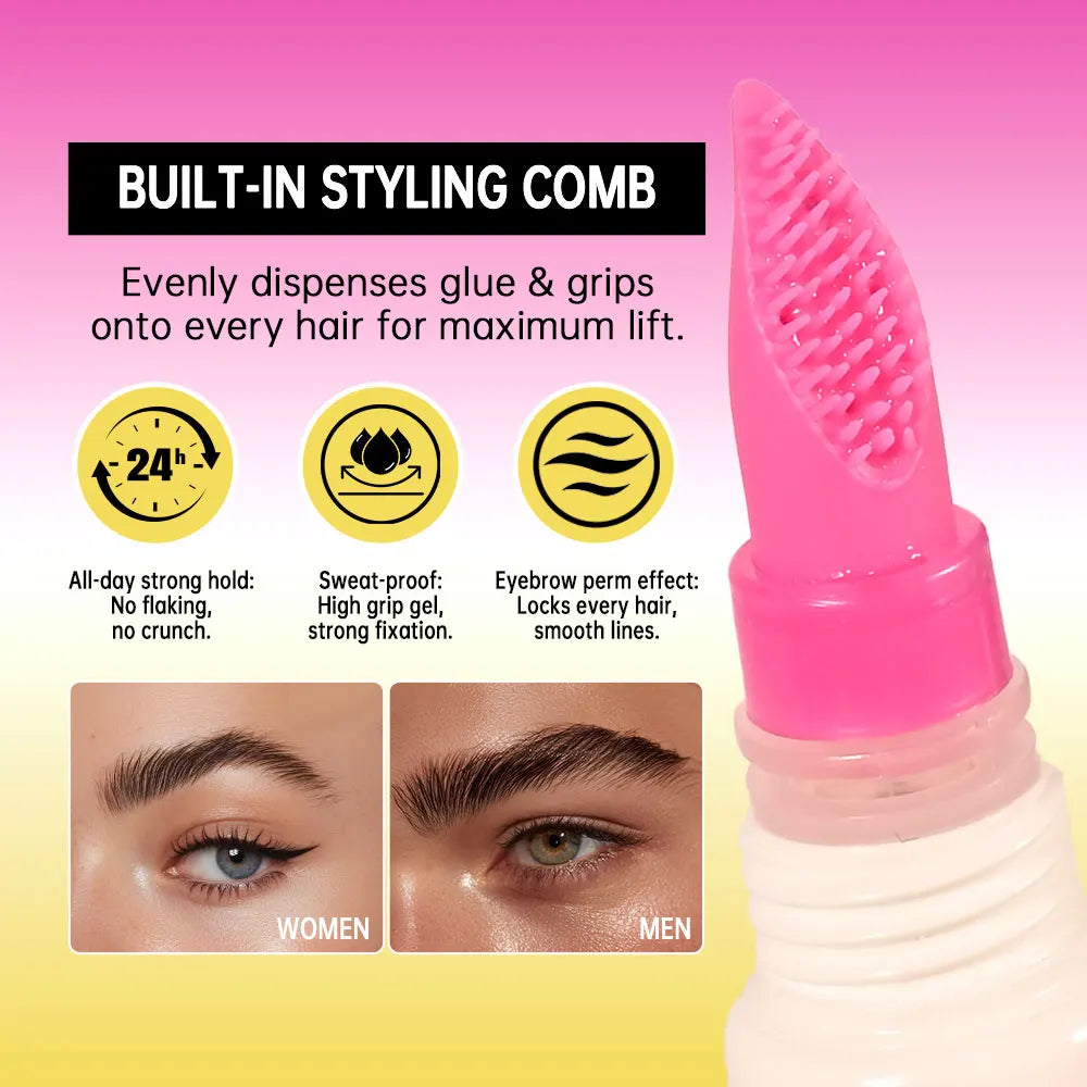 Brow Lamination Gel With Comb Super Lift Brow Glue Long Lasting Strong