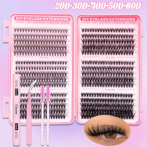 Lash Clusters Kit DIY Lash Extension Kit Large Capacity D Curl with