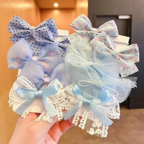 10pcs Hair Accessories Girls Scrunchies Aesthetic Lacos De Cabelo