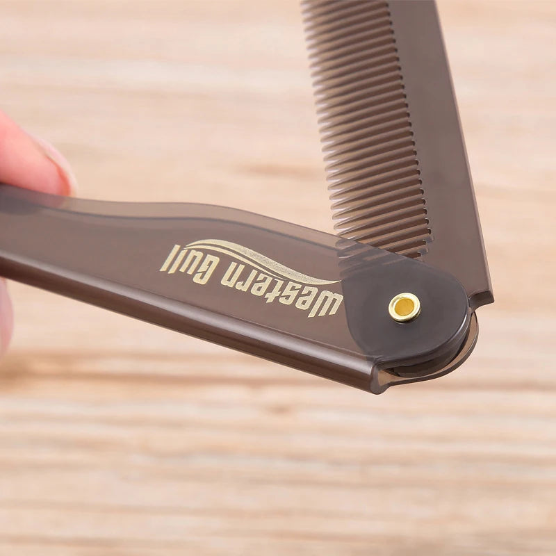 Portable Foldable Pocket Combs Oil Head Plastic Beard Combs Hair