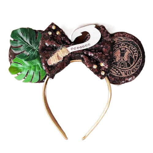 2023 New Style Mickey Minnie Ear Headband Sequin Bows Girl Adult Kids