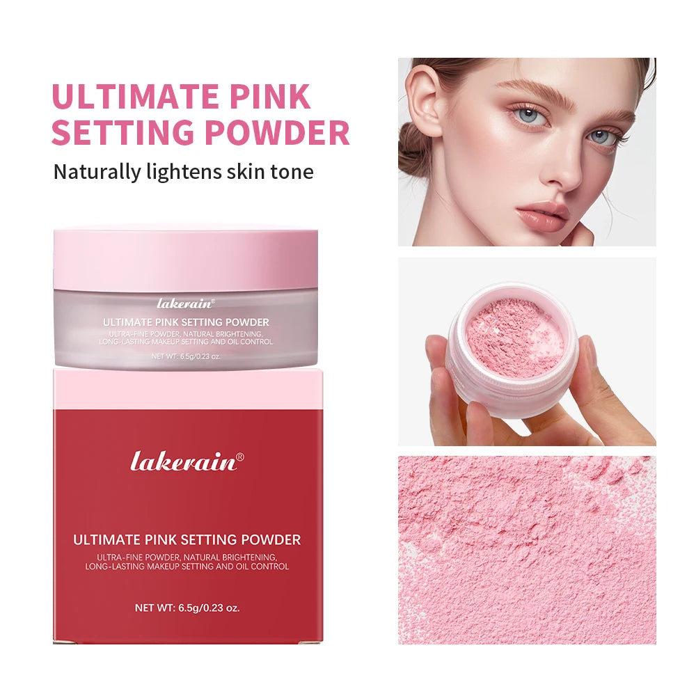 Setting Powder long-Lasting Matte Pink Finish Oil Control Makeup