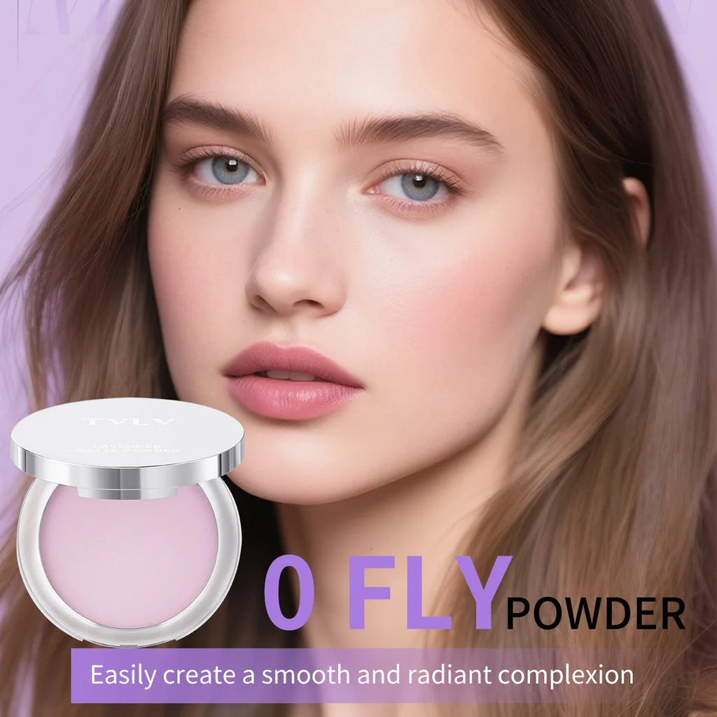 Lavender Pressed Powder Matte Powder Lasting Oil Control Full Coverage