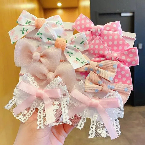 10pcs Hair Accessories Girls Scrunchies Aesthetic Lacos De Cabelo