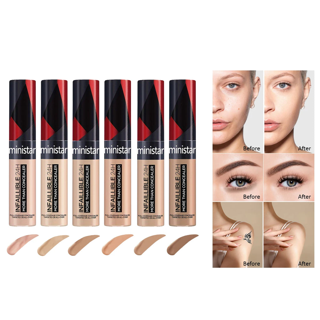 1pc full coverage concealer, waterproof, sweat proof, stain resistant,