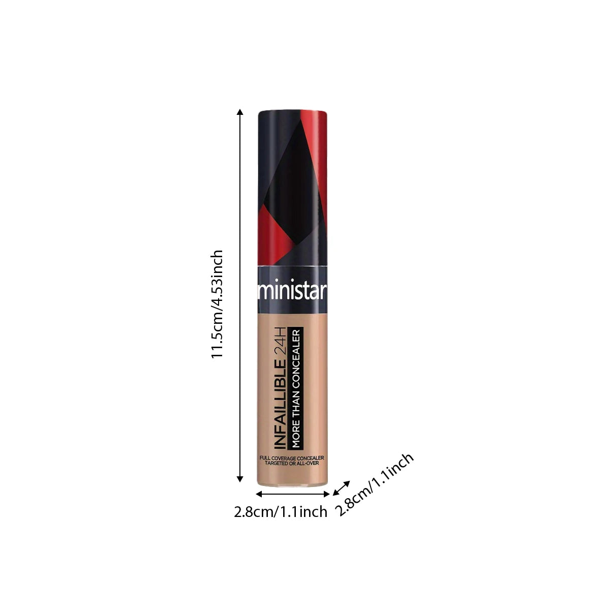 1pc full coverage concealer, waterproof, sweat proof, stain resistant,