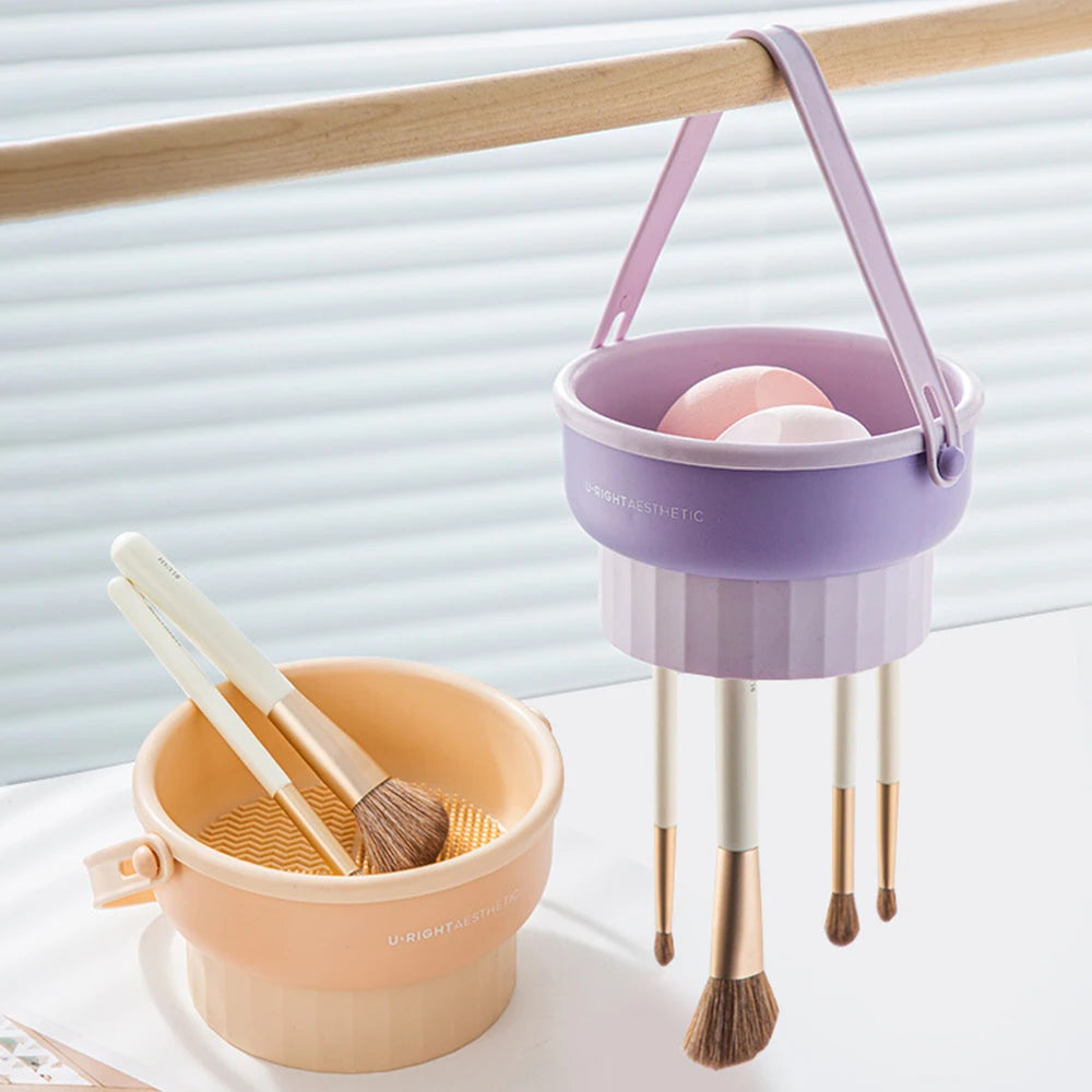 Makeup Brush Cleaning Box Silicone Beauty Egg Cleaning Tool Set Beauty