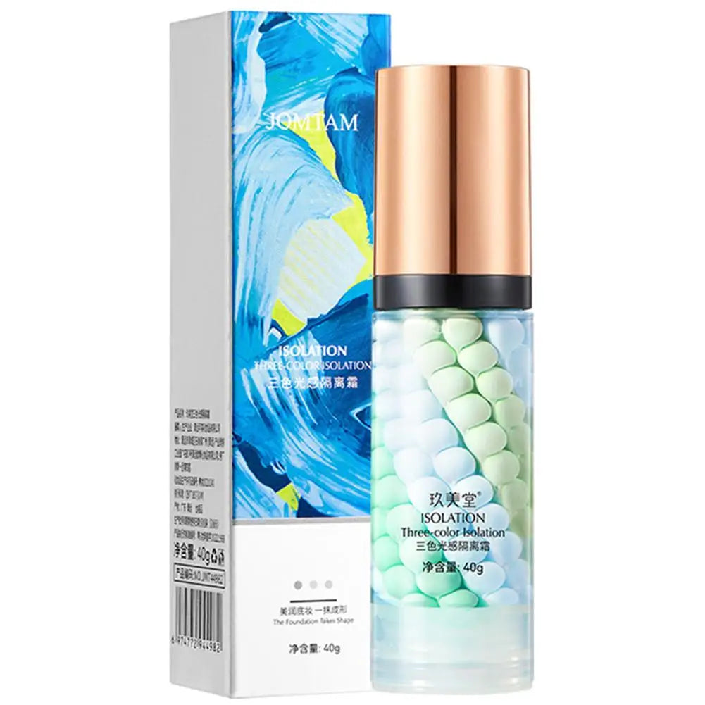 Face Makeup Primer Tri-color Cream Contour Color Isolation Waterproof