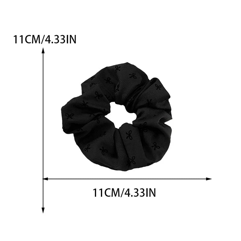 Premium Heart Polka Dot Bow Hair Ties for Women Korean Style Soft