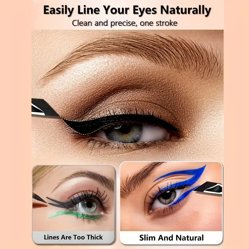 5pcs eyeliner brush set, with tilted fine blade, suitable for precise