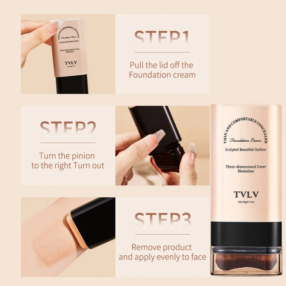 TVLV eraser foundation make-up stick 20g,with brush to brighten skin