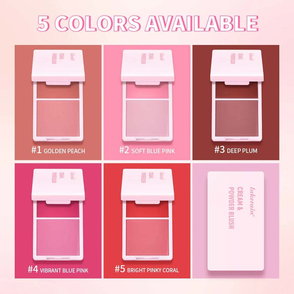 Blush Juvia's Cream Powder Matte Blush Makeup Rose Pan Long-lasting