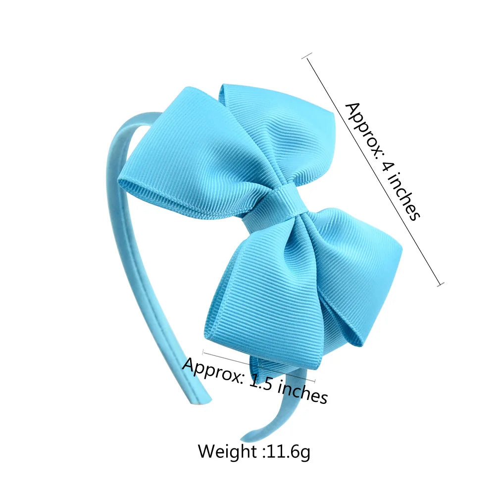 20Colors Colourful Ribbon 1pcs Headband Girls Child Headwears Wide Big