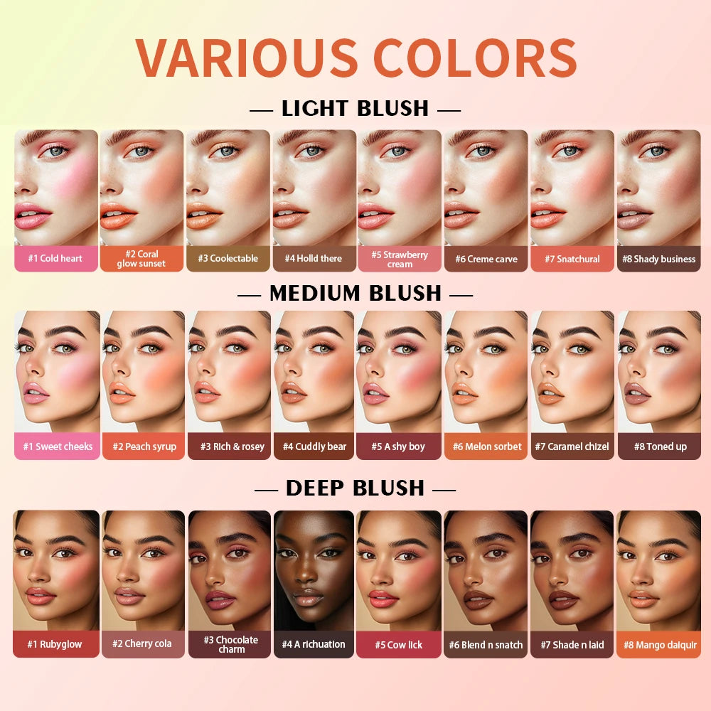 Curve Case Cream Eyebrow Cream Blush Highlighter Palette Matte Shimmer