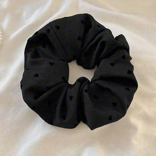 Premium Heart Polka Dot Bow Hair Ties for Women Korean Style Soft