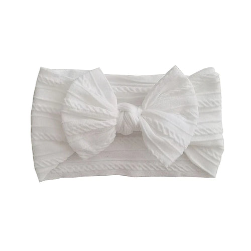 1/3Pcs Solid Color Baby Headband Bow Children Hair Band Elastic Nylon