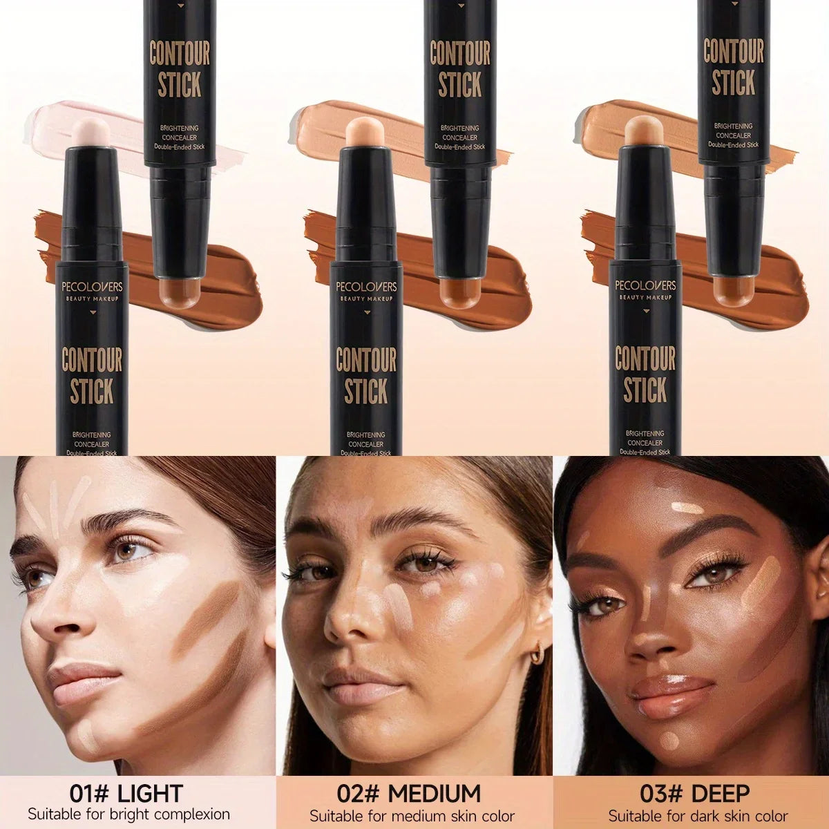 Double Head Highlight Pen Face Make Up Liquid Waterproof Contouring