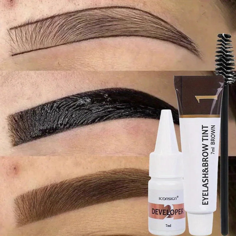 2 in 1 Eyelash and Eyebrow Tinting Kit, Professional Beauty Makeup