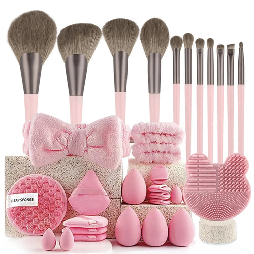 33pcs beauty set makeup kit  large and small beauty sponges for