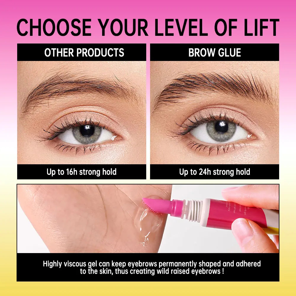 Brow Lamination Gel With Comb Super Lift Brow Glue Long Lasting Strong