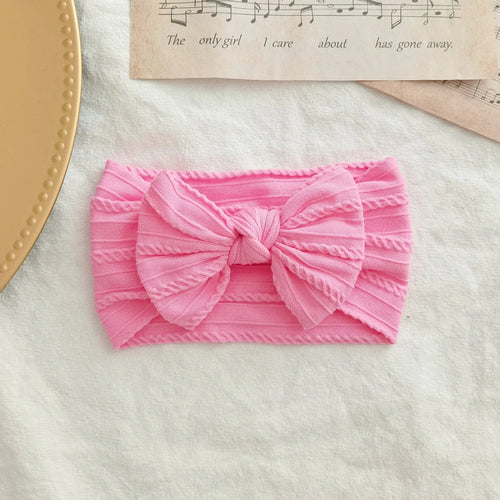 1/3Pcs Solid Color Baby Headband Bow Children Hair Band Elastic Nylon