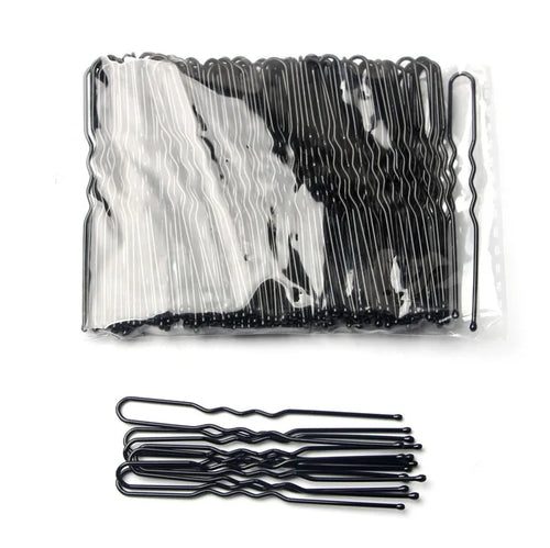 50pcs Women Girls U Shaped Hairpins For Bun Metal Hairdressing Bobby