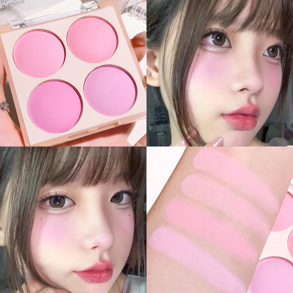 Vibrant Girl Ice Cream Four-Color Blush; Brightening, Natural Bare