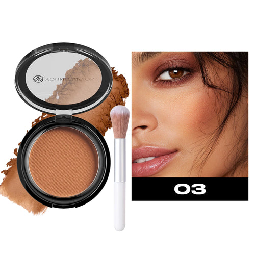 Professional matte contour powder tray creates a 3D facial contour,