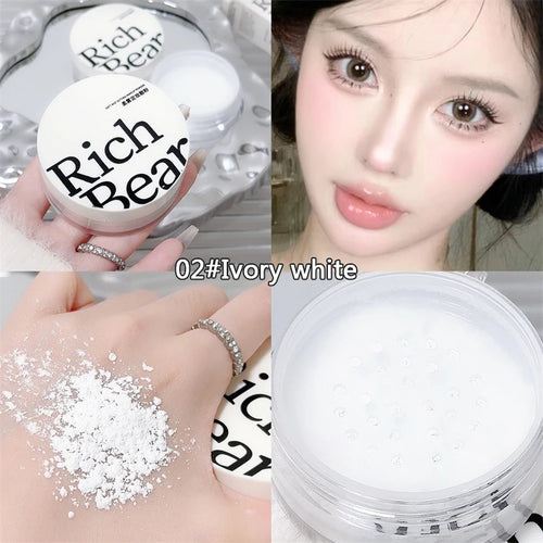 White Face Loose Powder Waterproof Oil Control Matte Natural White