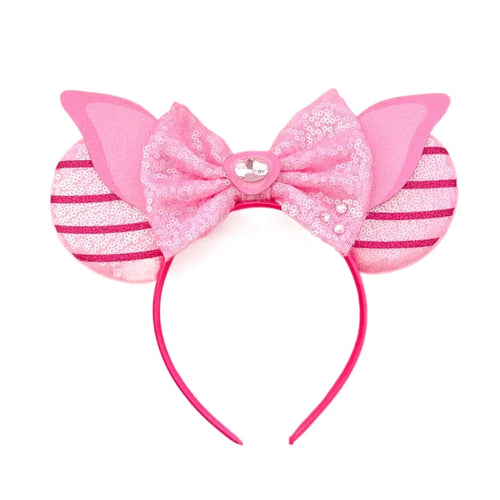 2023 New Style Mickey Minnie Ear Headband Sequin Bows Girl Adult Kids