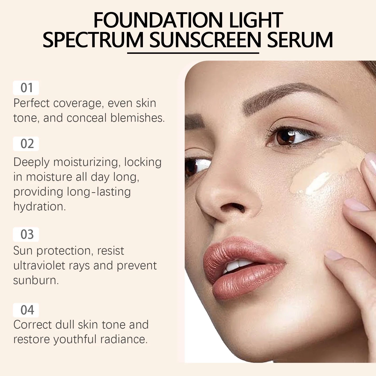 4-in-1 Liquid Foundation Spf 50+ Magic Color Changing Matte
