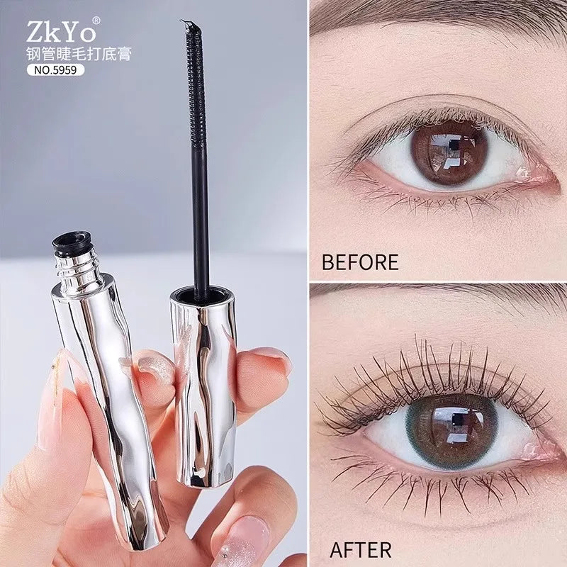 ZkYo Steel Tube Eyelash Primer Natural Black Mascara 3D Thick And
