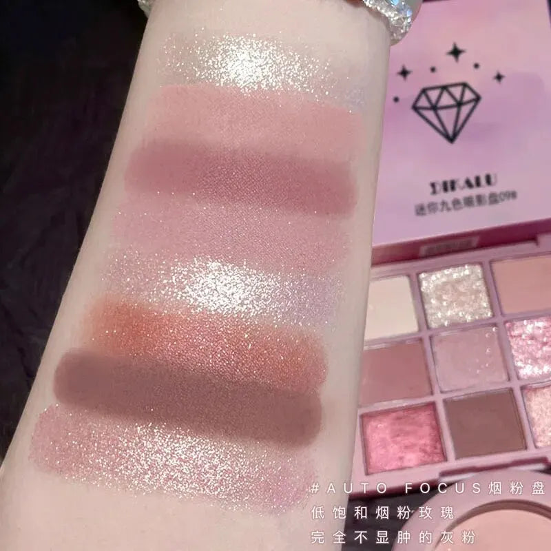 Clearance_DIKALU Spring And Summer New Eyeshadow Palette Oh Rosy Nine
