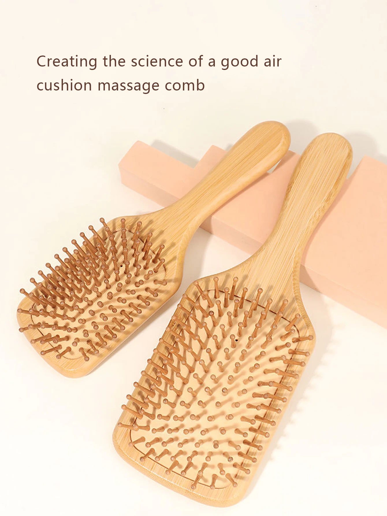 1pc natural wooden hair comb hair loss scalp massage hair brush hair