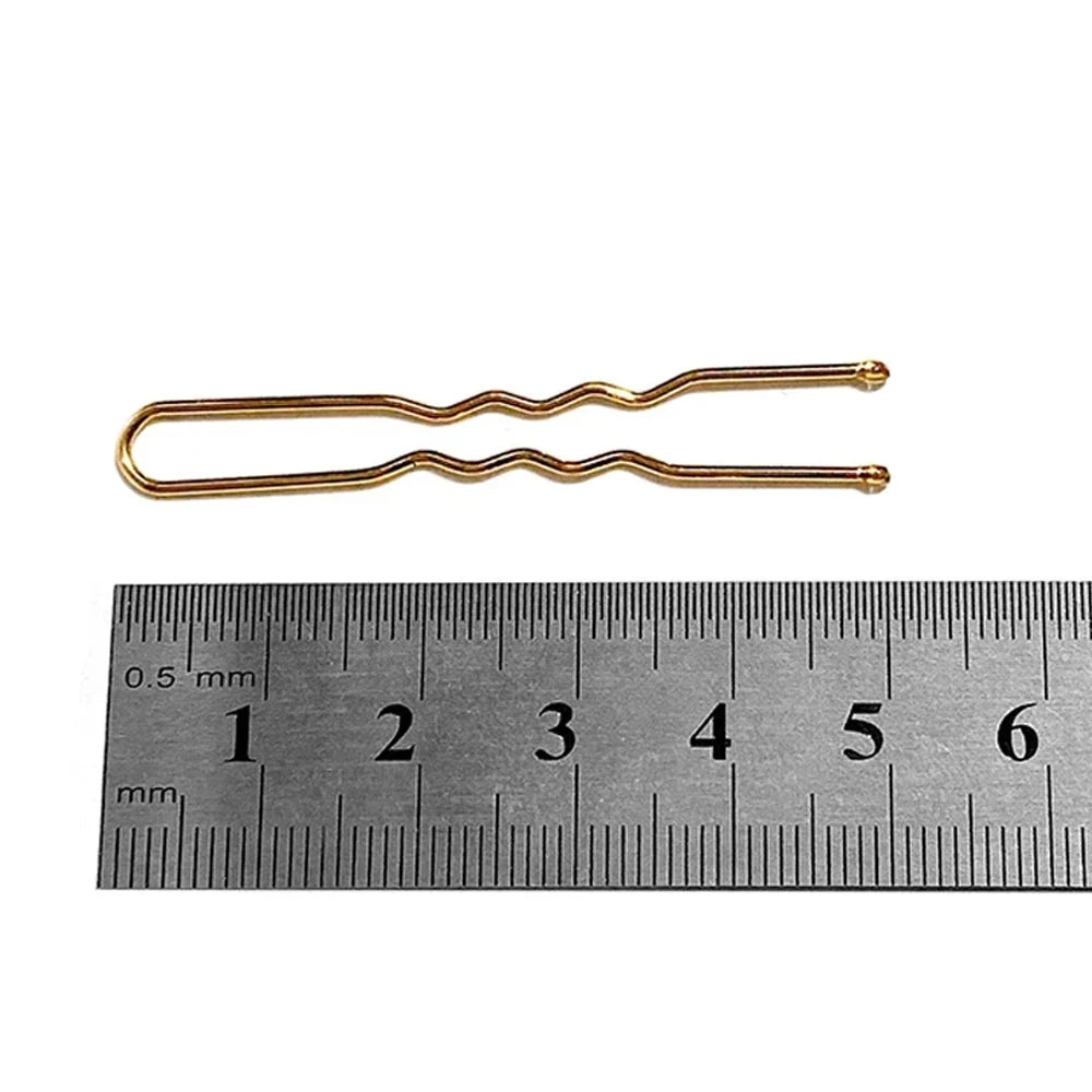 50pcs Women Girls U Shaped Hairpins For Bun Metal Hairdressing Bobby
